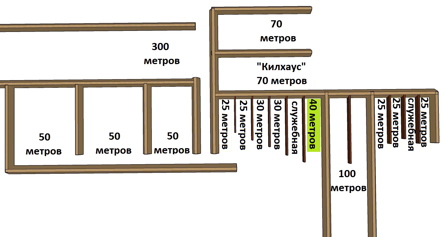 40 метров